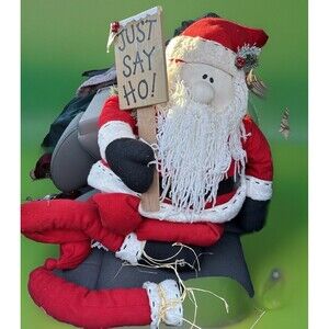 Santa Claus 24” Just Say Ho! Plush Home Decor  Long Legs